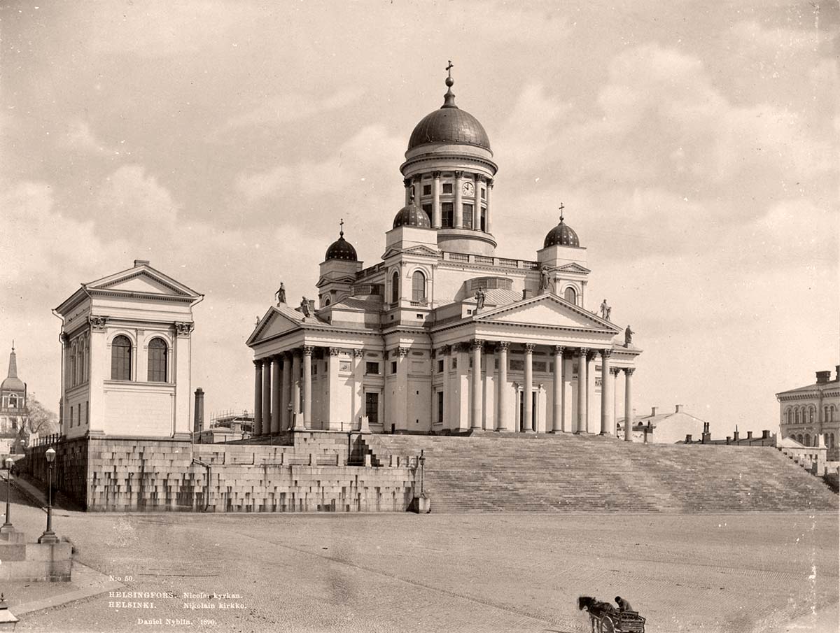 Helsinki. Nicholas Cathedral on Senate Square, 1890